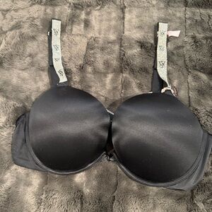 Victoria's Secret Bombshell Black Bra with VS Jeweled Straps